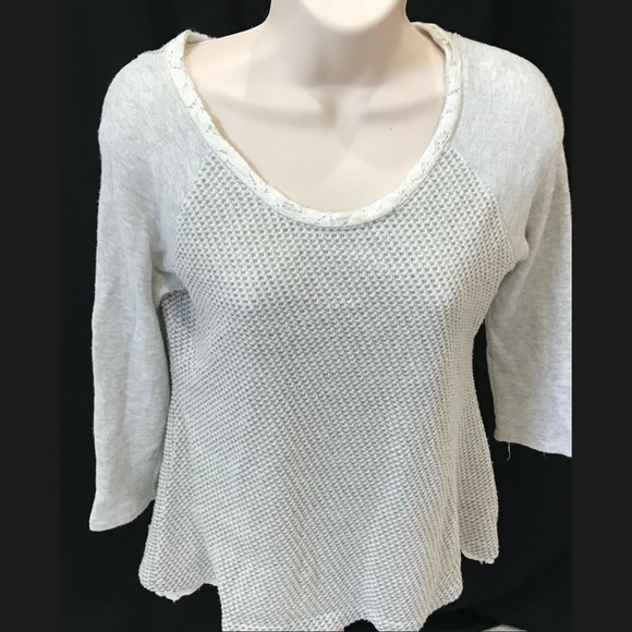 Anthropologie Postmark Sz S Gray Metallic Sweater - Picture 4 of 8